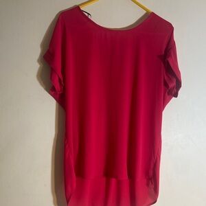 Pleione Vibrant Red Blouse